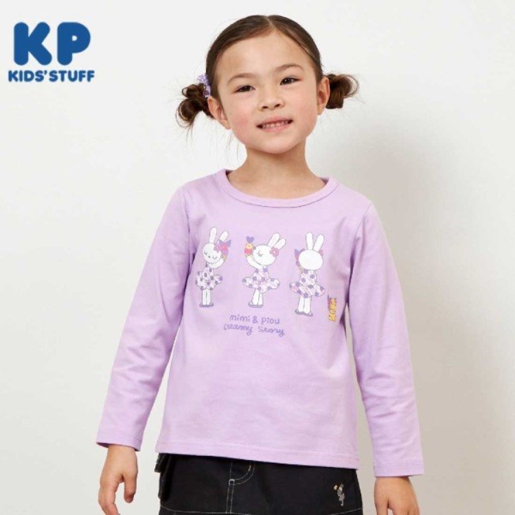 ケーピー(KP)のKP アイスうさぎプリント長袖Tシャツ(100～160) Ｔシャツ