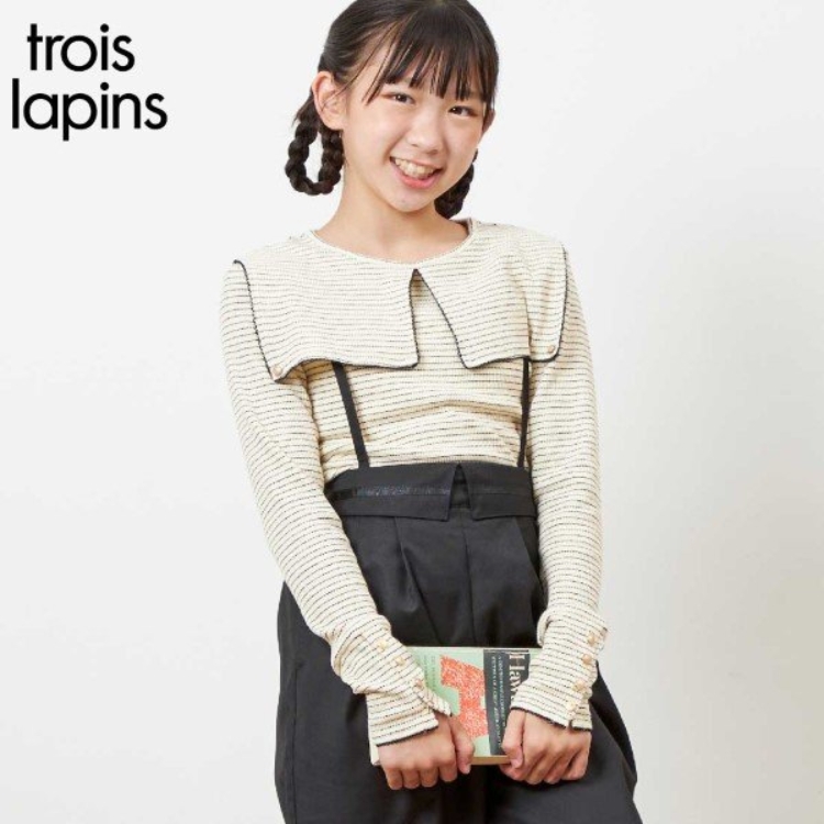 ケーピー(KP)のtroislapins セーラーカラー長袖プルオーバー(140～160) Ｔシャツ