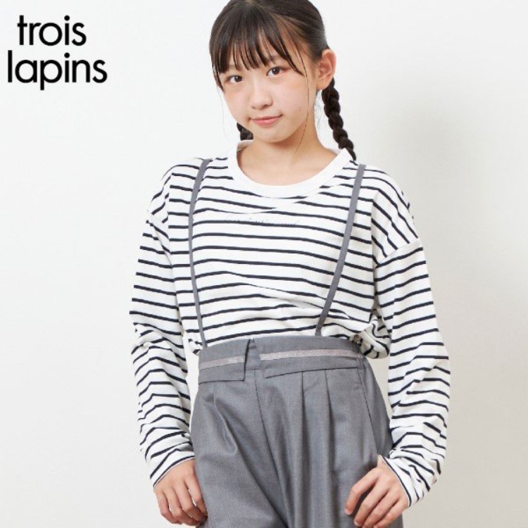 ケーピー(KP)のtroislapins プリント長袖Tシャツ(140～160) Ｔシャツ