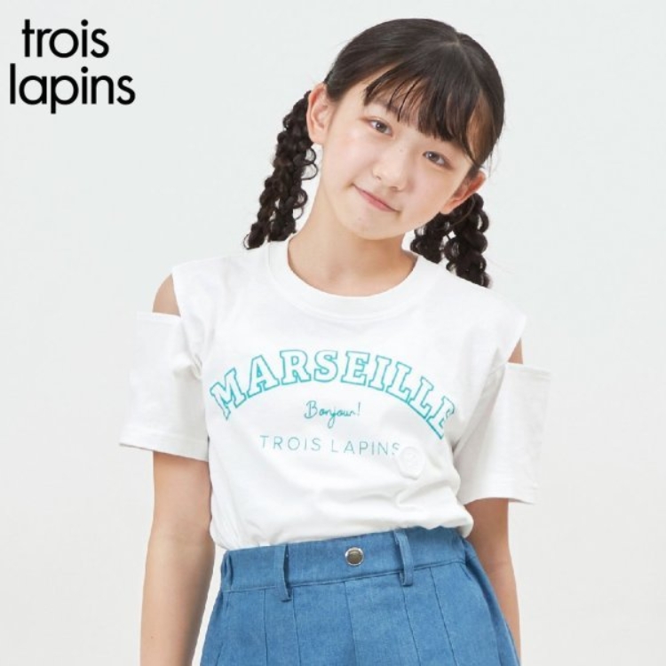 ケーピー(KP)のtroislapins(トロワラパン)肩開き半袖Tシャツ その他