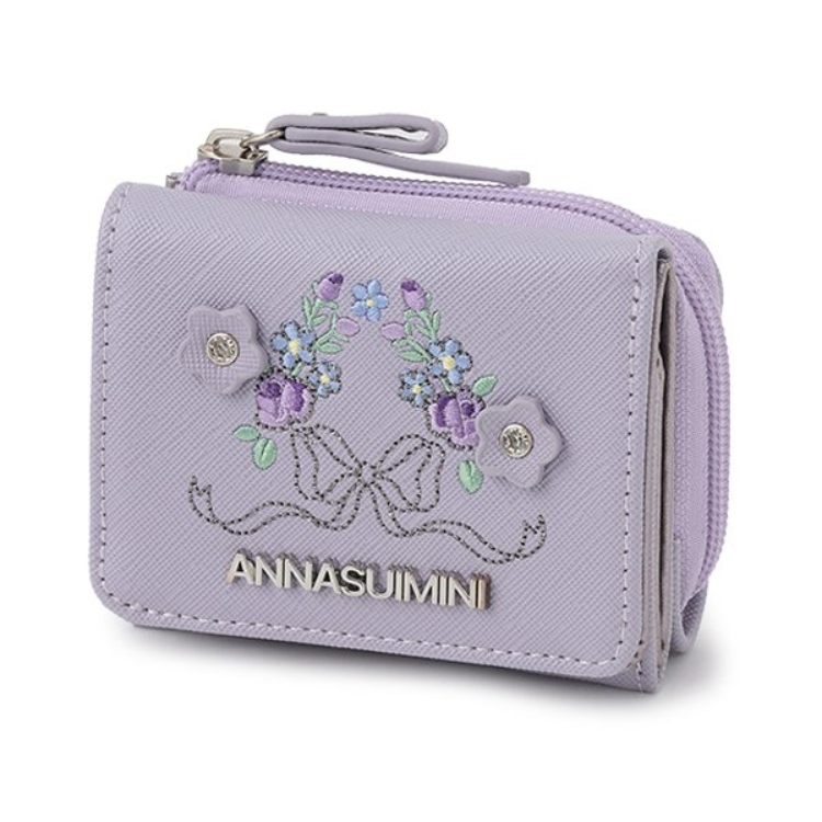 アナ スイ・ミニ(ANNA SUI mini)のお花リース刺しゅう財布 リュック