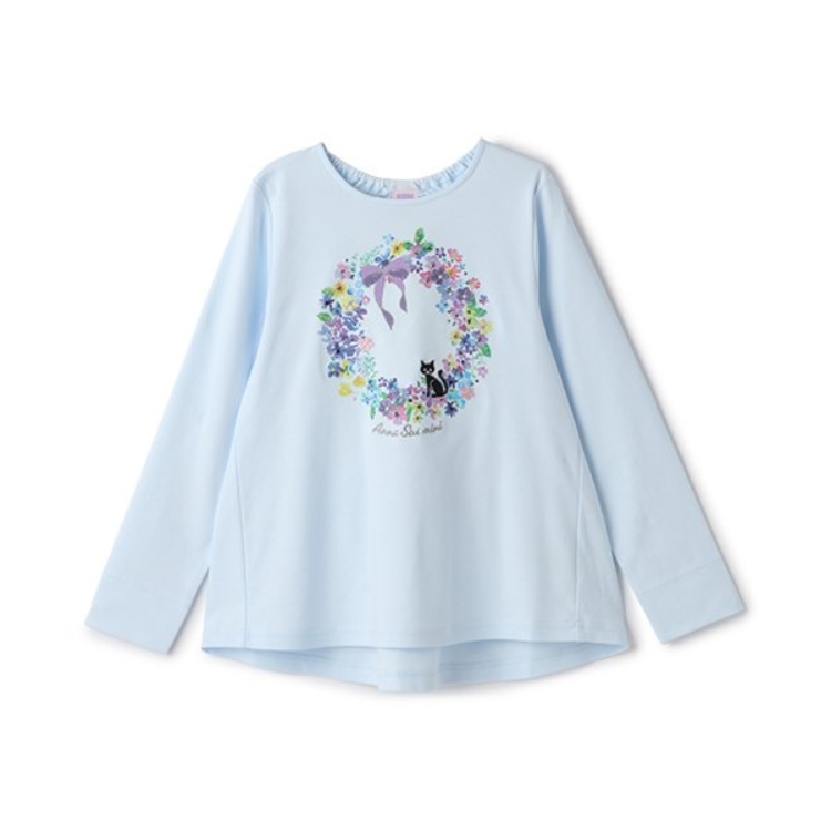 アナ スイ・ミニ(ANNA SUI mini)のフラワーリースネコプリント長袖Tシャツ Ｔシャツ