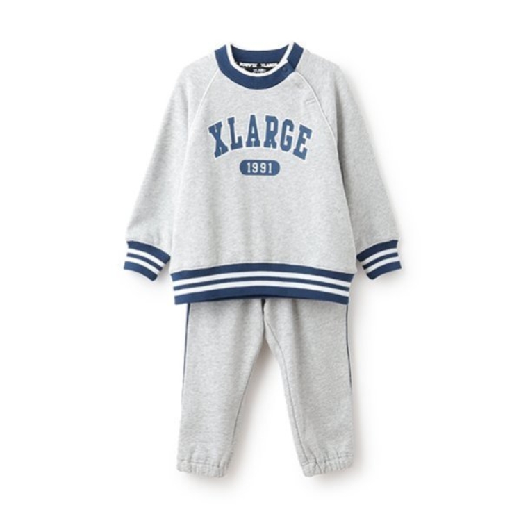 エクストララージ キッズ(XLARGE KIDS)のカレッジロゴスウェットセットアップ アンサンブル