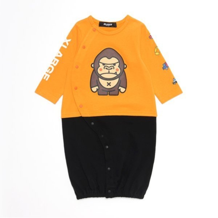 エクストララージ キッズ(XLARGE KIDS)のファニーゴリラ&車2WAYオール ロンパース・カバーオール(ベビー)