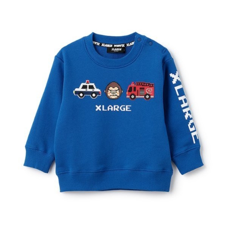 エクストララージ キッズ(XLARGE KIDS)のファニーゴリラ&ブロックプリントトレーナー スウェット・トレーナー