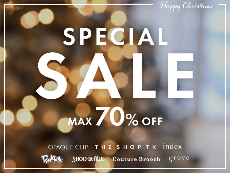 【SHOO･LA･RUE / OPAQUE.CLIP / grove / THE SHOP TK / index / Couture Brooch / PINK-latte】人気7ブランド大集合！Happy Christmas！【スペシャルセール】 MAX70%OFF